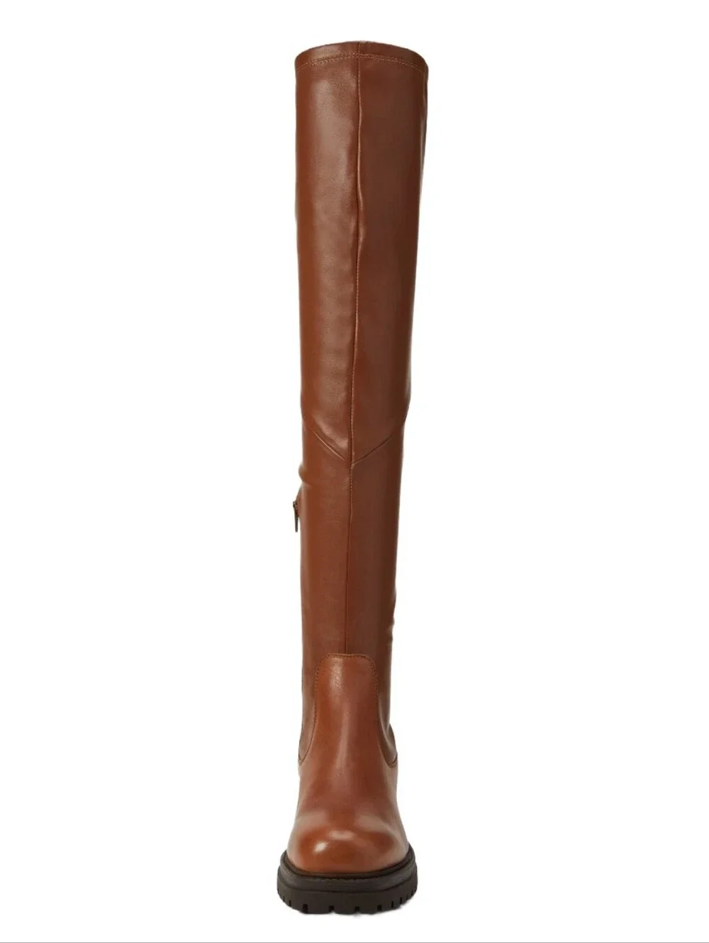 Charles David Erratic Faux Leather Over The Knee Cognac Colored Boots Size: 6